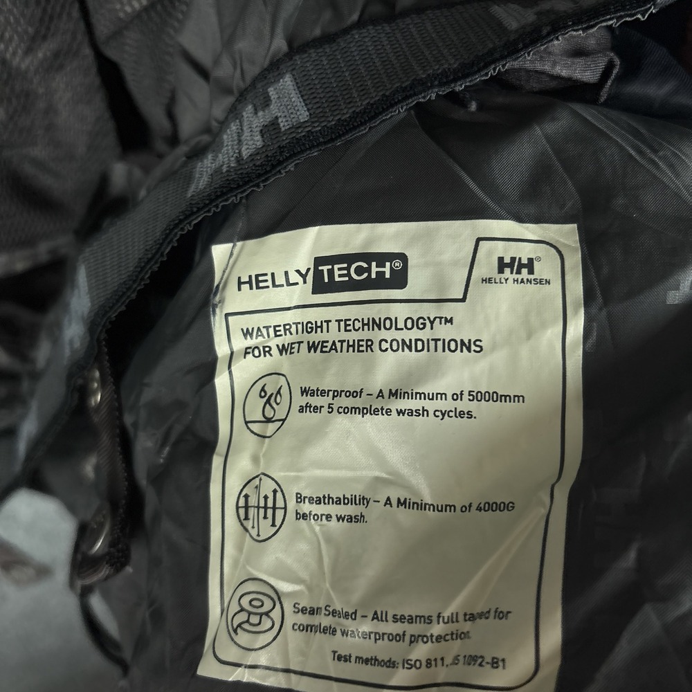 Y2K Helly Hansen Ski Jacket Shell Womens Medium HellyTech Black Full Zip - Picture 11 of 16